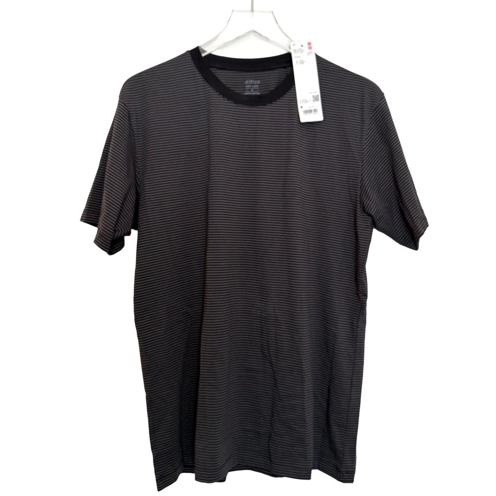 AIRism Cotton Striped Contrast Trim T-Shirt